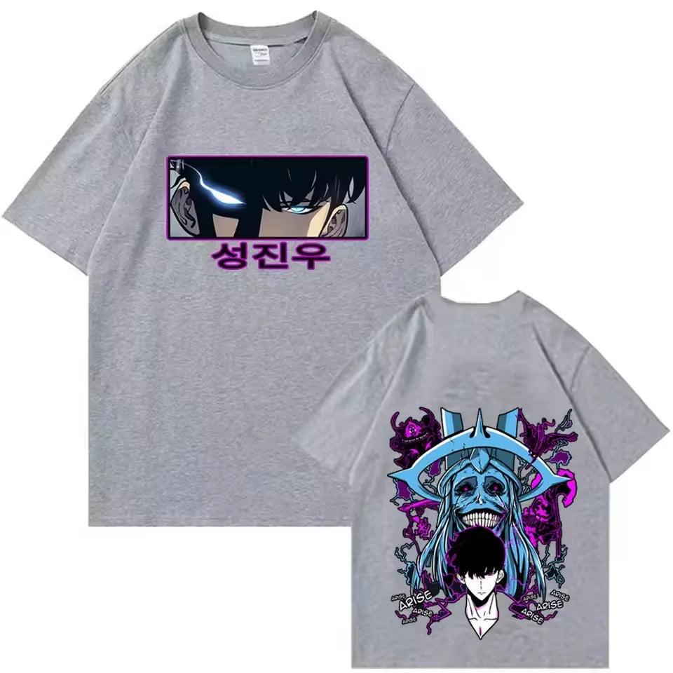 Anime Solo Leveling Sung Jinwoo T-Shirts