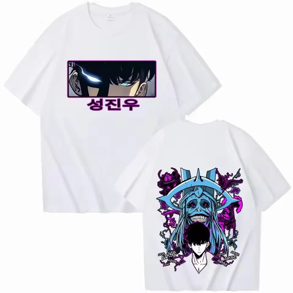 Anime Solo Leveling Sung Jinwoo T-Shirts