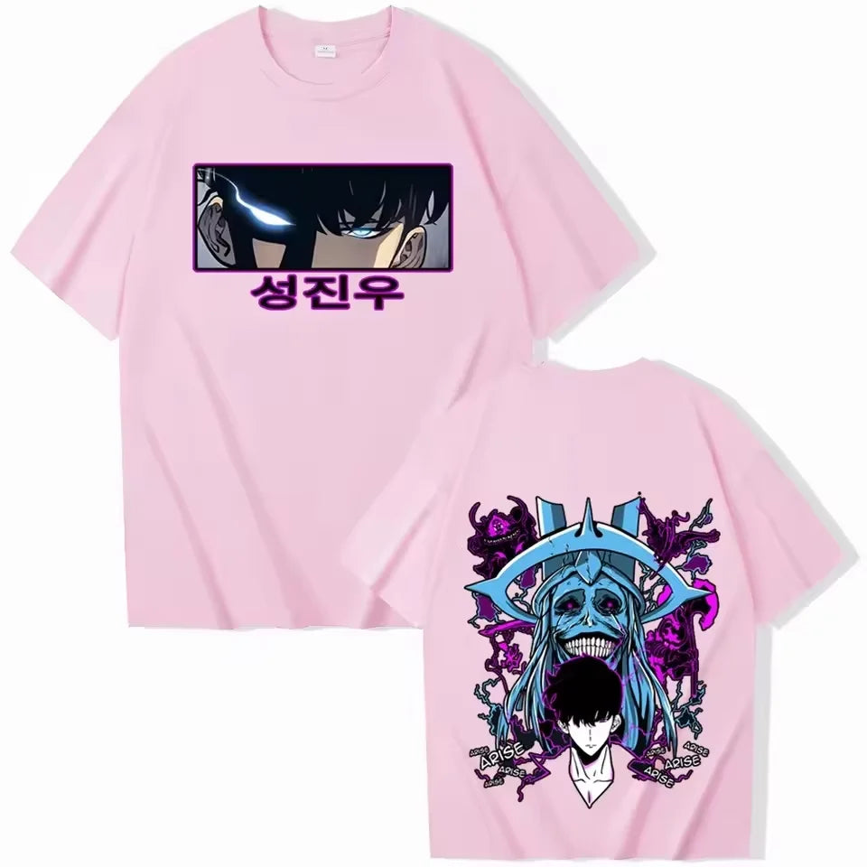 Anime Solo Leveling Sung Jinwoo T-Shirts